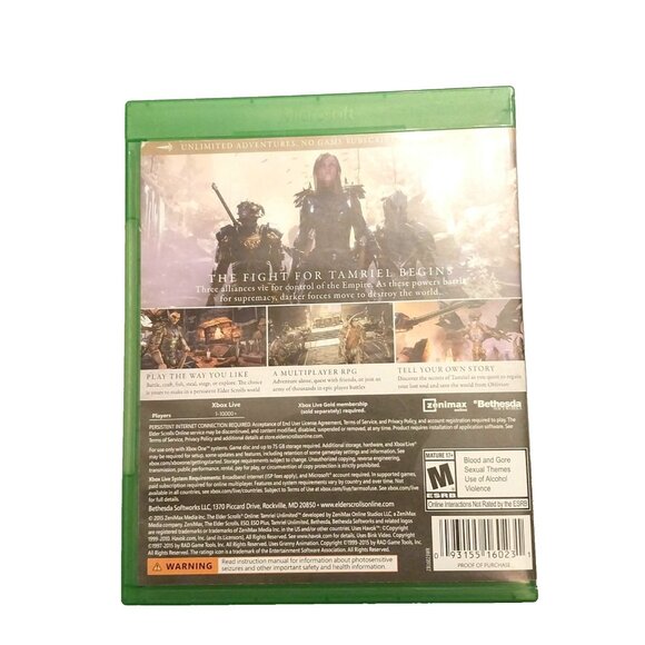 The Elder Scrolls Online: Tamriel Unlimited Microsoft Xbox One Video Game - Picture 3 of 3
